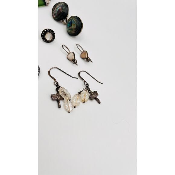 Lot Of Sterling Silver 925 Earrings For Craft Jewelry Making ASIS - Picture 4 of 10